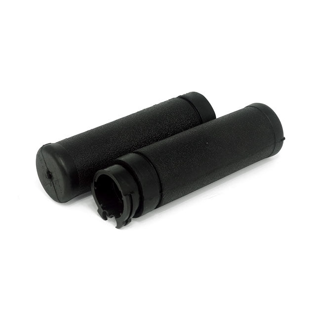 OEM style grip set with throttle sleeve. Black — 81-95 H-D with dual throttle cables (NU)