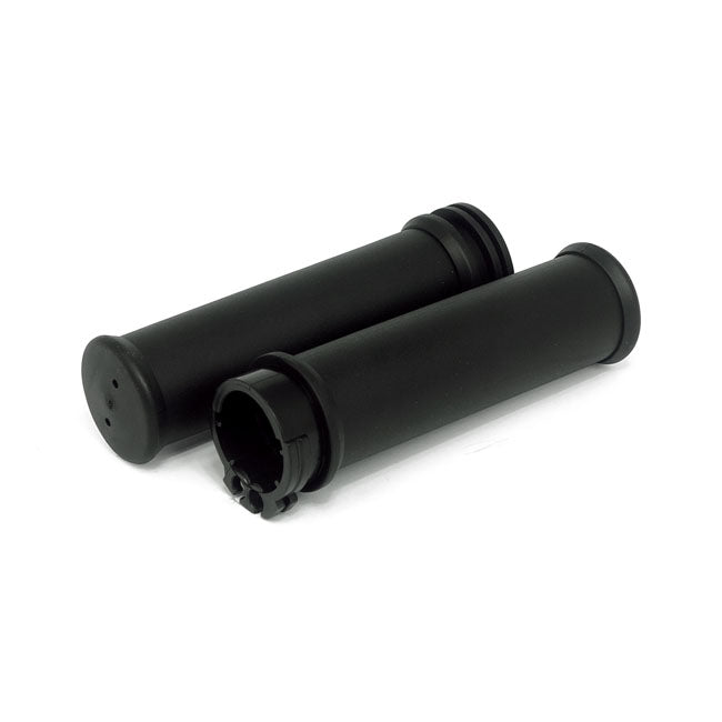 OEM style grip set with throttle sleeve. Black — 96-22 H-D with dual throttle cables (Excl. Street) (NU)