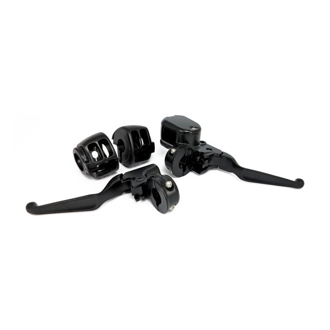 Handlebar control kit. Black — 14-22 XL Sportster (dual disc; ABS) (NU)