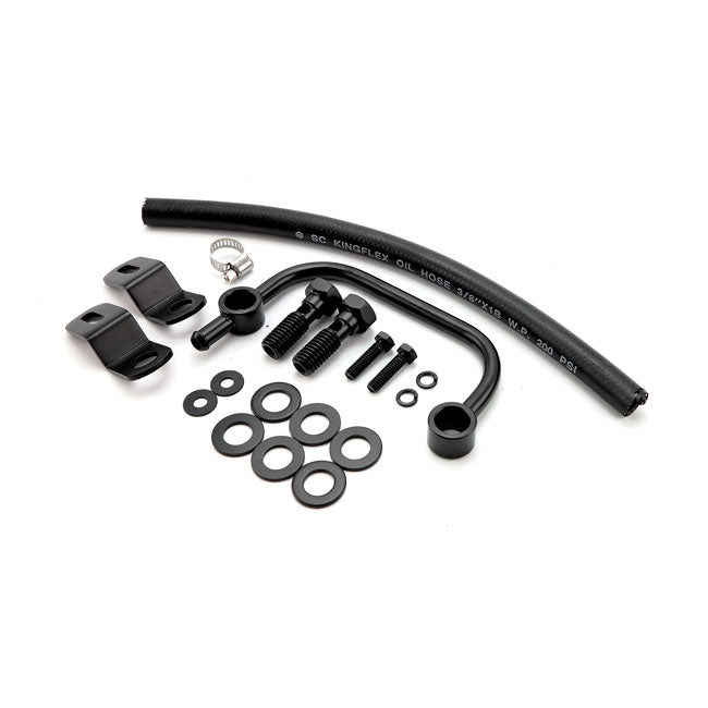 Air cleaner breather kit. Black — 91-22 XL Sportster with aftermarket air cleaner