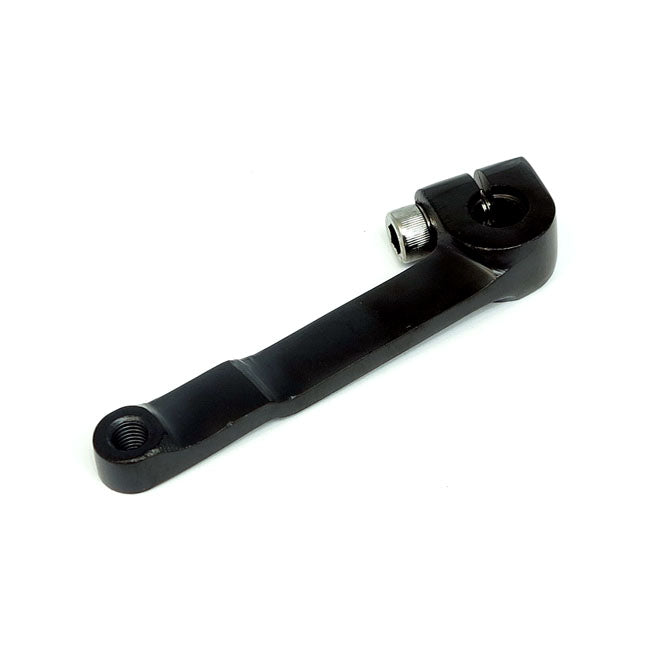Shifter arm, on transmission. Black — 97-00 FLSTS; 01-17 Softail; Dyna; 01-16 FLT/Touring; 09-16 Trike (NU)
