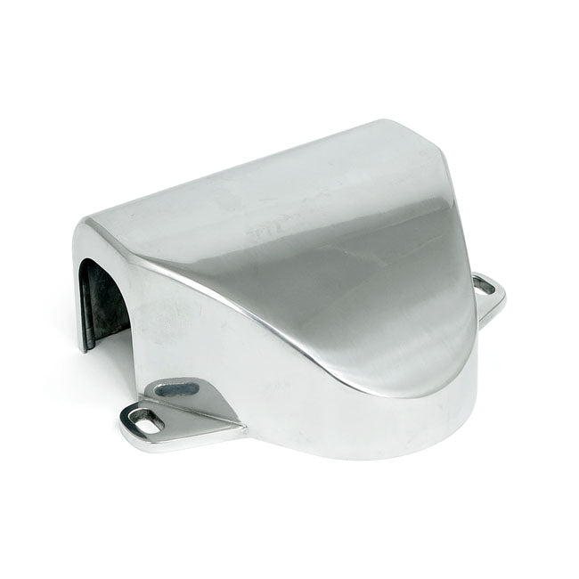 Handlebar clamp cover. Polished