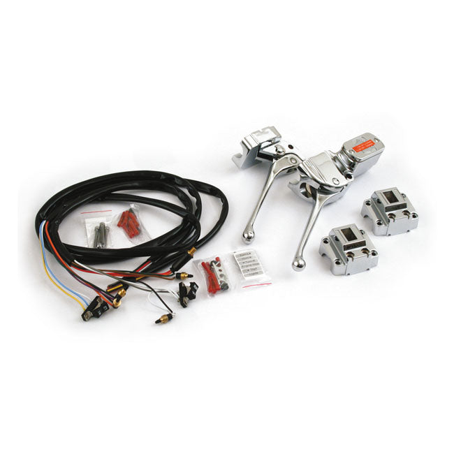 Chrome handlebar control kit — 72-81 Big Twin; XL Sportster (NU)