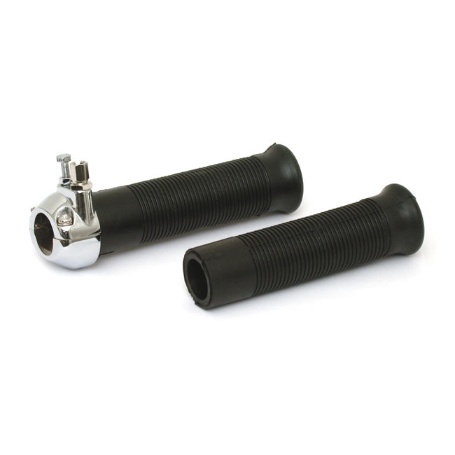 Universal metal throttle assembly, chrome — Universal for 1" diameter handlebars