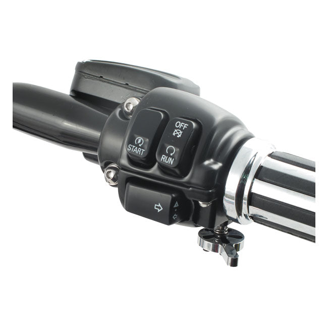 Throttle screw extension lever. Chrome