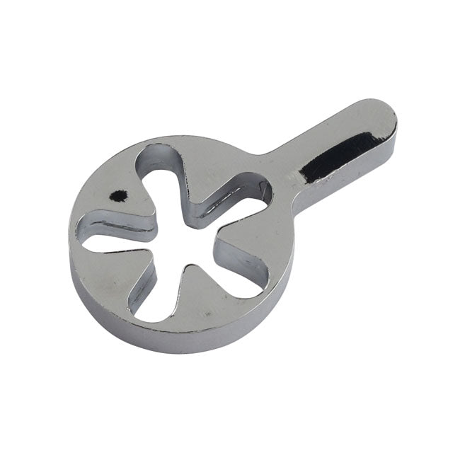 Throttle screw extension lever. Chrome