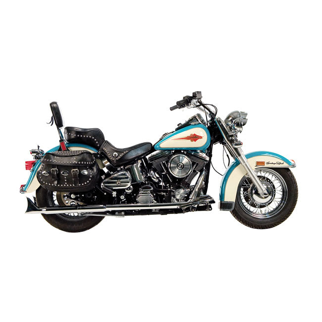 Paughco, Independent dual head pipes. Chrome — 85-94 Softail (NU)