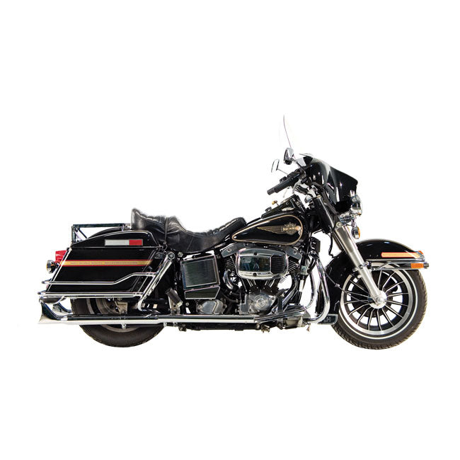 Paughco, Independent dual head pipes. Chrome — 66-69 Early Shovel (NU)