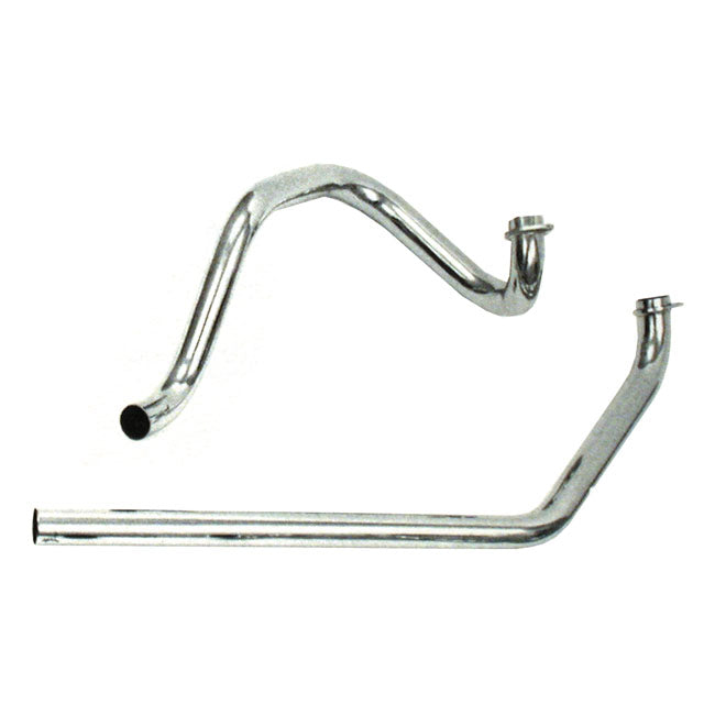 Paughco, Independent dual head pipes. Chrome — 95-99 Softail (NU)