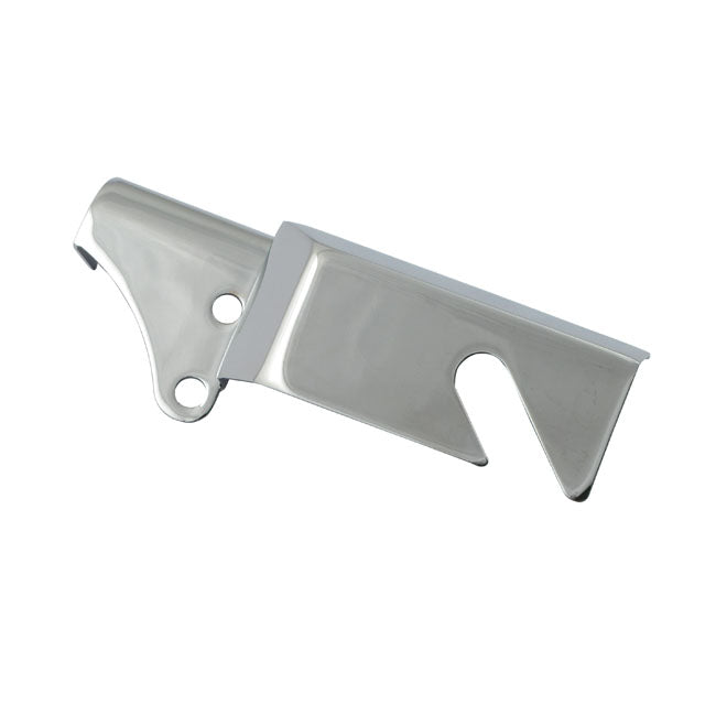 Oil pump cover, chrome — 92-99 Evo Big Twin with OEM bottom feed & return oil lines (NU)