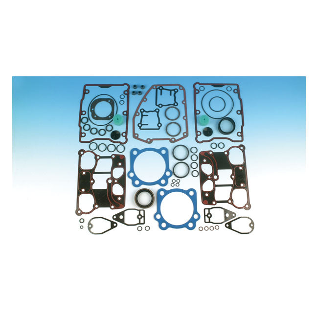 James, motor gasket kit. 3-7/8" bore — 99-16 Twin Cam (excl. Twin Cooled) with 3-7/8" bore. Comes with 99-04 style valve stem seals