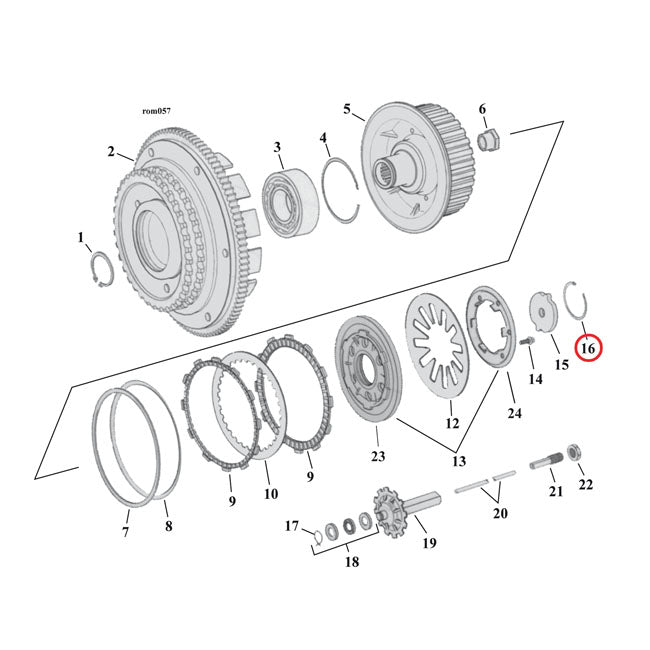Retaining ring, clutch adjuster plate