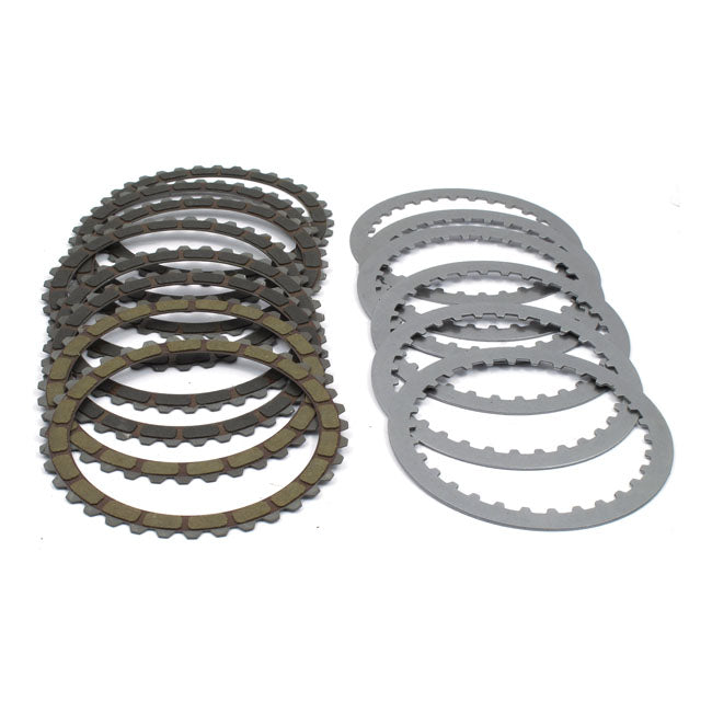 Barnett, clutch plate kit. Carbon fiber — 90-97 Big Twin; 91-22 XL Sportster (Excl. 08-12 XR1200) (NU)