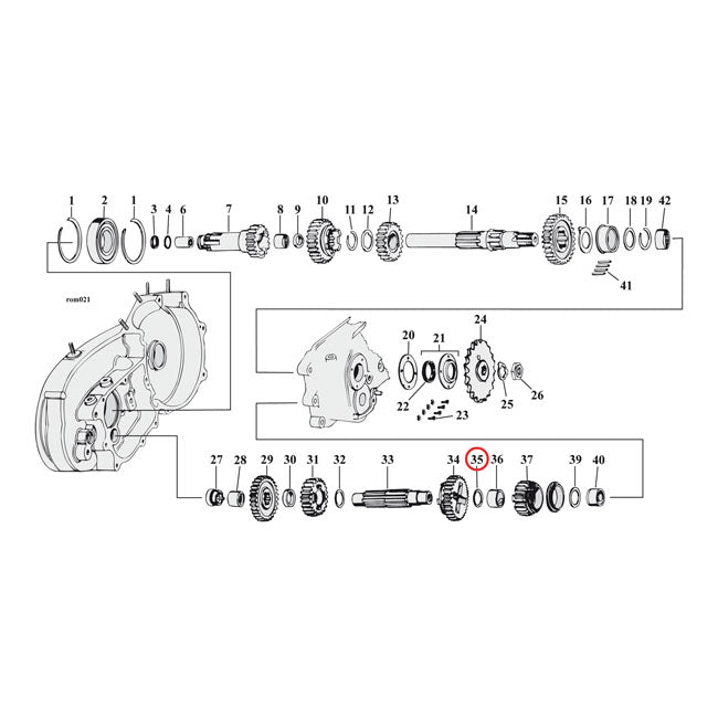 Thrust washer, 1st gear countershaft .045"
