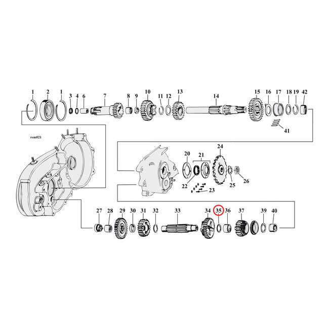 Thrust washer, 1st gear countershaft .055"