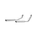 Paughco, Slash cut exhaust (38"). Chrome — 91-05 Dyna (NU)