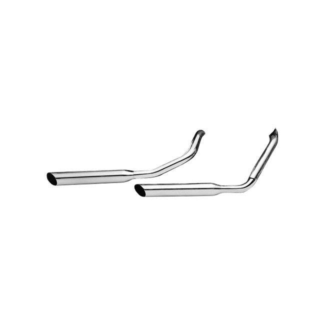 Paughco, Slash cut exhaust (38"). Chrome — 91-05 Dyna (NU)