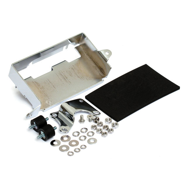 Battery carrier tray. Chrome — 80-86 4-speed FX (Excl. FXST) (NU)