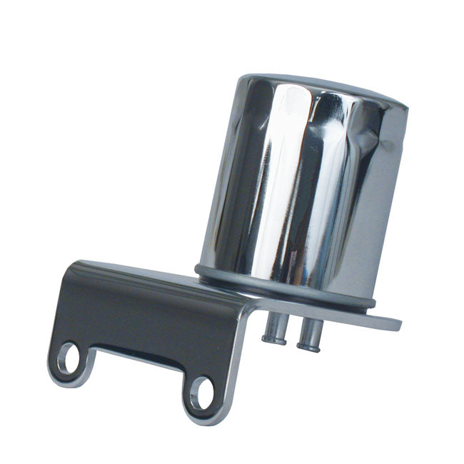 Spin-on oil filter kit. Chrome