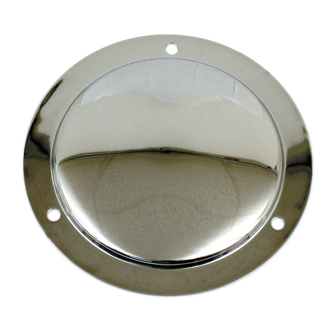 Derby cover, stepped. Chrome — 70-98 Big Twin (NU)
