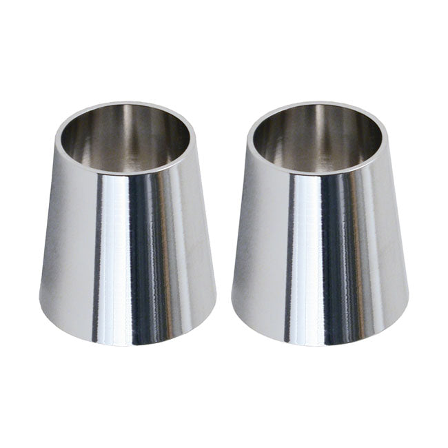 Paughco, handlebar grip cones for internal throttle. Chrome — Customs with internal throttle