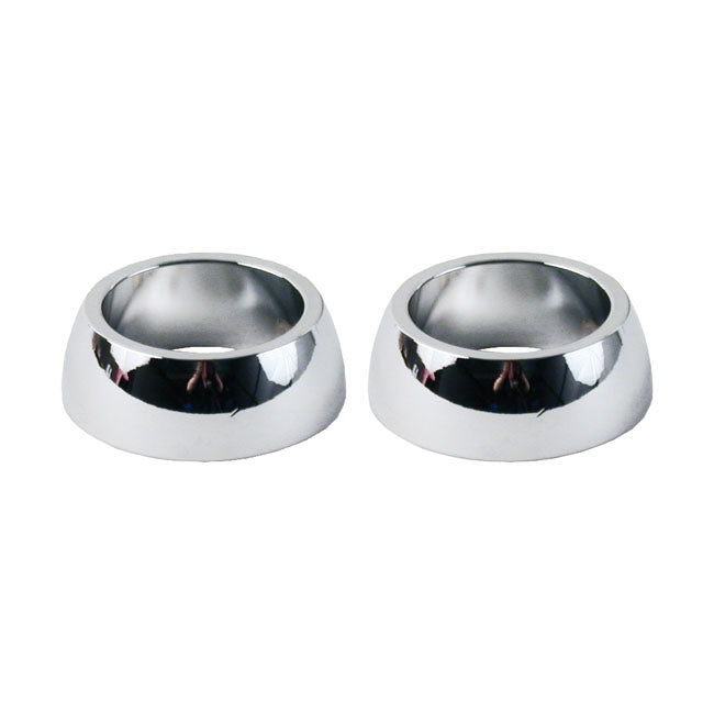 Paughco, handlebar grip cones for internal throttle. Chrome — Customs with internal throttle