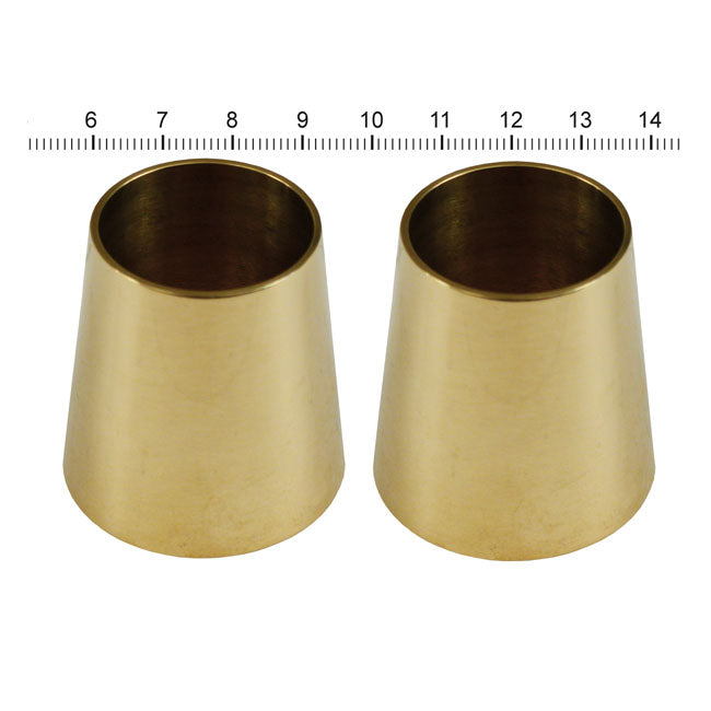Paughco, handlebar grip cones for internal throttle. Brass — Customs with internal throttle