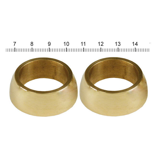 Paughco, handlebar grip cones for internal throttle. Brass — Customs with internal throttle