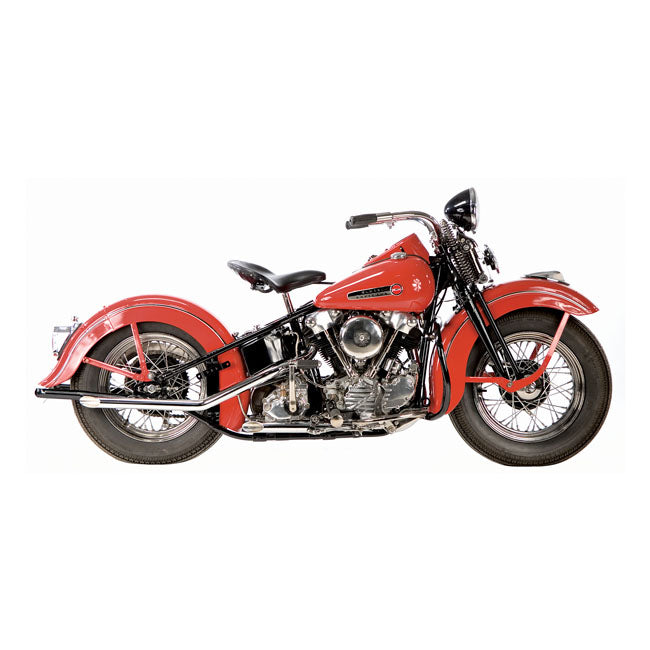 Paughco, Drag pipes (40"). Chrome — 36-47 Knuckle (NU)