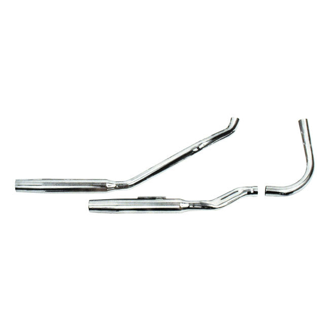 Paughco, Tapered exhaust (38"). Chrome — 36-47 Knucklehead (NU)