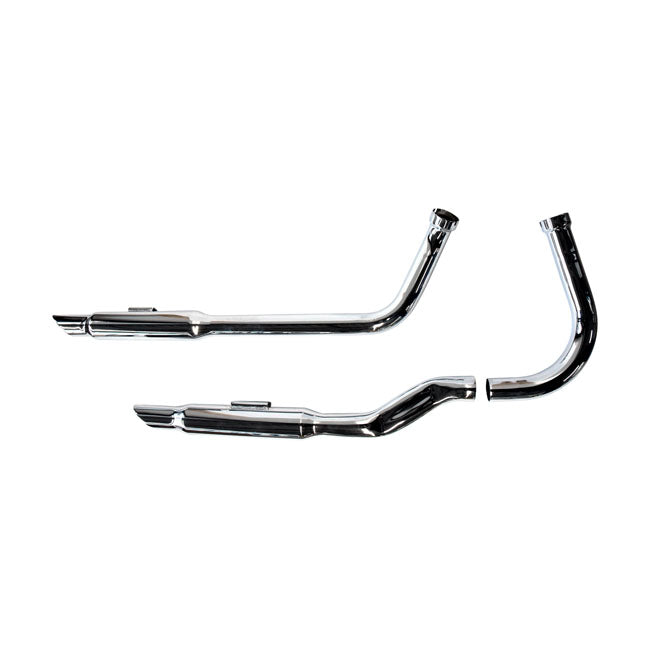 Paughco, Shotgun shorty exhaust (38"). Chrome — 58-64 Panhead (NU)