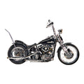 Paughco, Shorty exhaust Goose cut (38"). Chrome — 58-64 Panhead (NU)