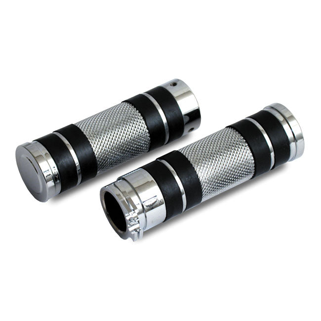 Knurled handlebar grip set