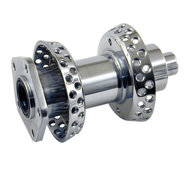 Single flange hub, chrome, 40 spoke