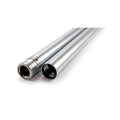 Fork tubes 39mm, 25-3/8". show chrome