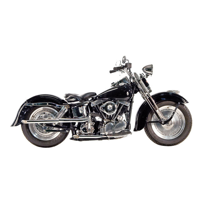 Paughco, Shotgun drags (40"). Chrome — 66-69 Early Shovel (NU)