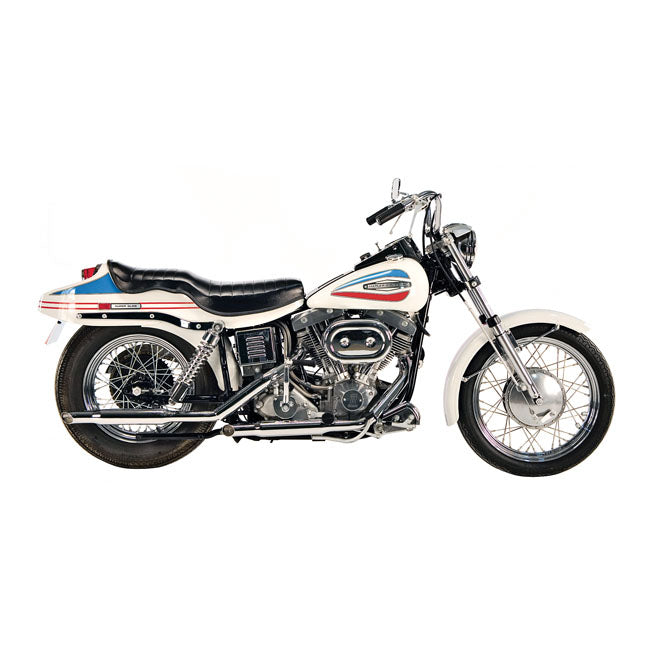 Paughco, Shorty exhaust Goose cut (38"). Chrome — 70-84 FX Shovel (NU)