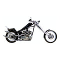 Paughco, Upswept head pipes. S-pipe - around oil tank — 86-03 XL Sportster (NU) with Paughco rigid frames