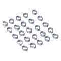 Crimp hose clamp, 17/32" (13.5mm) ID. Zinc