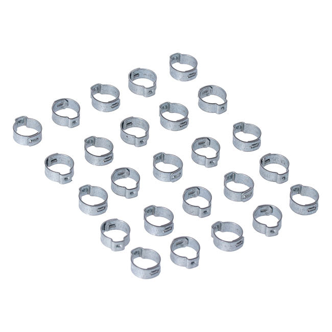 Crimp hose clamp, 19/32 (14.99mm) ID. Zinc