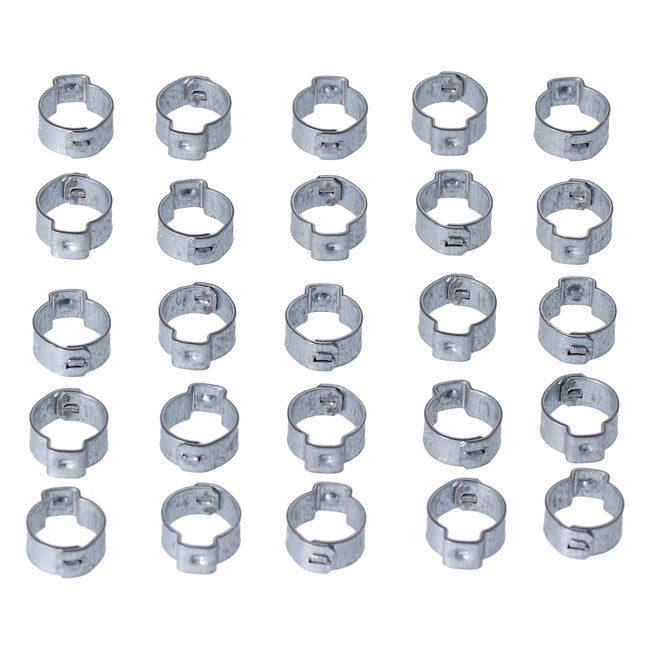 Crimp hose clamp, 1/2 (12.70mm) ID. Zinc