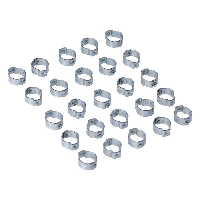 Crimp hose clamp, 1/2 (12.70mm) ID. Zinc