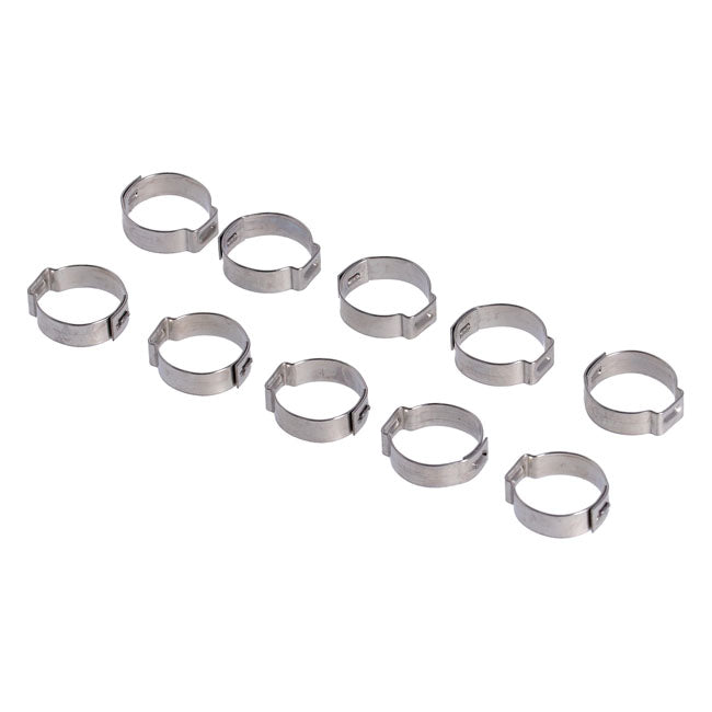 Crimp hose clamp, 3/4 (19.05mm) ID. Stainless