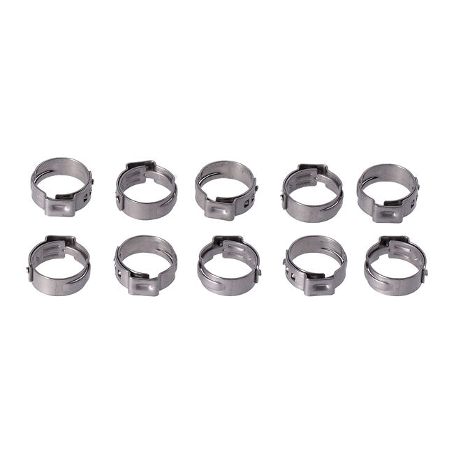 Crimp hose clamp, 5/8 (16.00mm) ID. Stainless