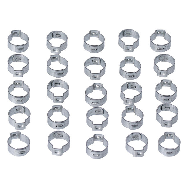 Crimp hose clamp, 5/8 (16.00mm) ID. Zinc