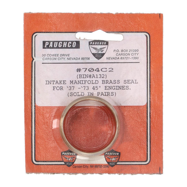 Paughco, Intake manifold seals — 32-73 45" Flathead (excl. 40-46 WLD and 53-54 Servi-Car) (NU)