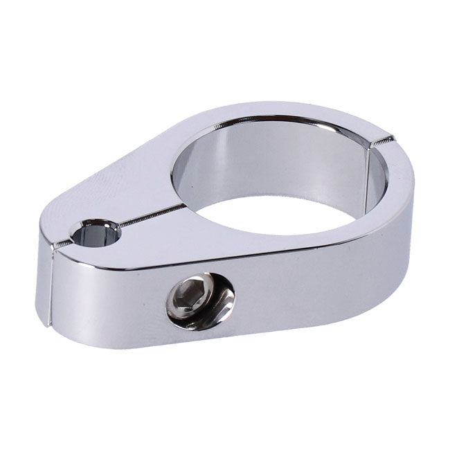 2-piece frame cable clamp. Throttle. Chrome — Universal