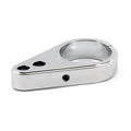 2-piece frame cable clamp. Throttle/Idle. Chrome — Universal
