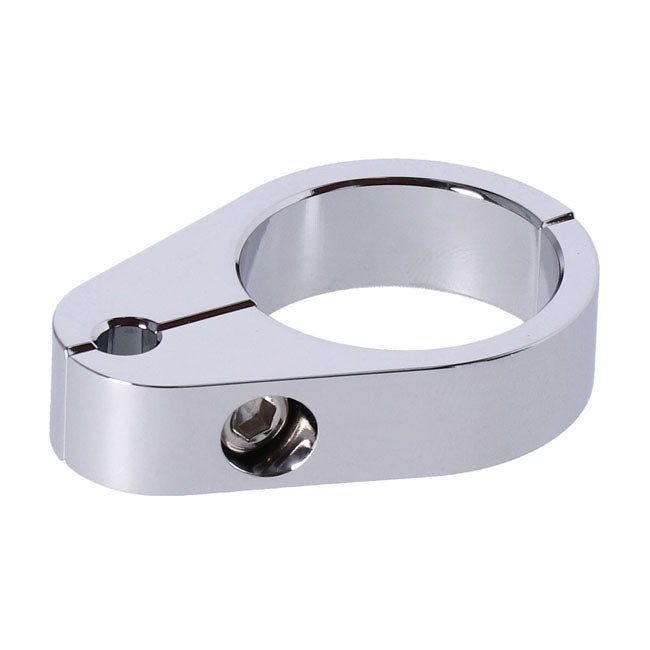 2-piece frame cable clamp. Throttle. Chrome — Universal
