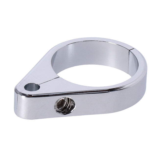 2-piece frame cable clamp. Throttle. Chrome — Universal